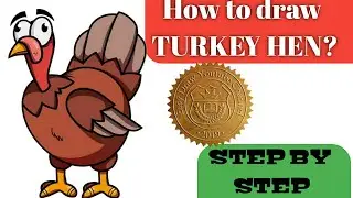 How to draw Turkey Hen? Drawing Turkey Hen for kids #easy_draw