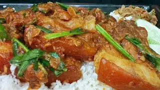 Pork Eating With white Rice || Asmr Mukbang ||
