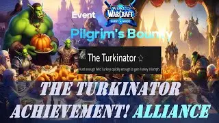 The Turkinator Wow Achievement | Pilgrim's Bounty Event | Alliance | Wild Turkey in Elwynn Forest