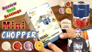 Aluan Mini Electric Chopper for Kitchen | 350ML Portable USB Rechargeable Food Processor Mini Mixer