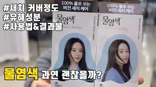 [내돈내산리뷰] 물염색(씨드비) 정말 머리도 안상하고 두피도 괜찮을까? 유해성분과 사용법 결과물