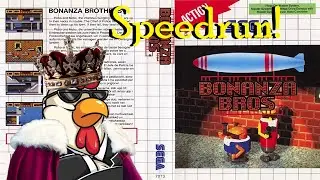 Bonanza Bros Any% speedrun, glitchless - Time 17:50