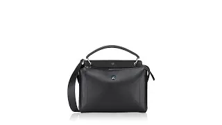 Fendi Vitello Dolce DotCom Satchel Baltico Black