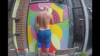 ottograph painting a door amsterdam spuistraat graffiti streetart pop art #ottograph 2018