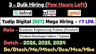 🔥Tudip ( GET ) Mega Hiring | Direct Test Link Hiring 2025 | Off-Campus Drive for 2026 Batch