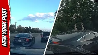 Police dashcam captures high-speed chase across state lines