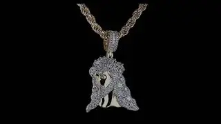 Bust Down Baguette Jesus Pendant By Harlembling Iced Out In CZ Or Moissanite - 14k Gold Vermeil