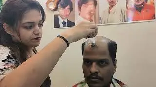How to apply glue Real videos of hair patch training crash course 10000 only start your own busines