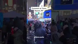 taraweeh prayer at NY time square. Ma Sha Allah #ramadan #foryou #foryoupage #beautiful
