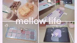mellow life ☕️⌨️ grwm, coffee date, work setup, procreate, unboxing clio x harry potter, movie night