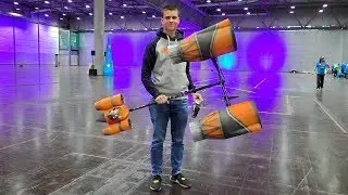 WOW !!! RC STAR-WARS ACTION !!! FANTASTIC RC PODRACER INDOOR FLIGHT DEMONSTRATION