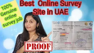 Free Online Survey Site and Earn Money UAE || Part time job with proof || work from Home #yougov