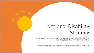 National Disability Strategy and Tertiary Education