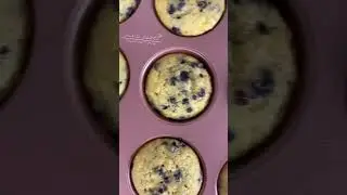 Blueberry 🫐 Muffins With Lemon 🍋 Glaze