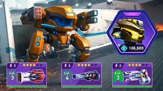 Zephyr with Missile Rack 8, Quantum Gun 8, Ember Gun 8 - Mech Arena