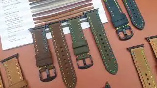 Genuine Leather Watch Strap For Apple Watch Band,Smart Watch Band For Apple iwatch Series 6 se