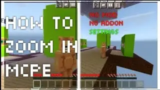 How to Zoom in MCPE with no Mod/Addon || MINECRAFT PE ||