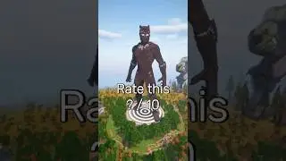 Minecraft Black Panther Build Timelapse !  #minecraft #minecraftbuilding #avengers #blackpanther
