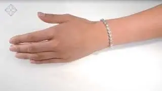 UD3241 - Diamond and Silver Twist Bracelet