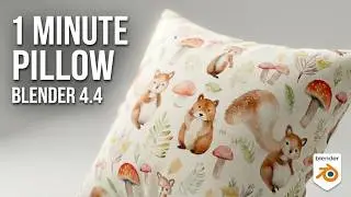 1-Minute Pillow in Blender 4.4 &ndash; Super Fast Tutorial!