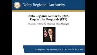 Webinar - RFP for Delta Regional Development Plan III 4 16 15