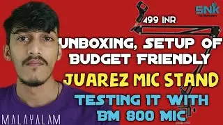 Juarez Mic Stand Unboxing & Setup | Budget Mic Table Stand Unboxing, Testing With BM 800 Microphone