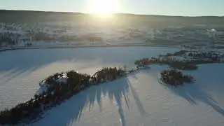 Scout Island, Williams Lake, British Columbia 4k Drone Footage