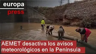 La AEMET desactiva todos los avisos meteorol&oacute;gicos en la Pen&iacute;nsula tras alejarse la dana