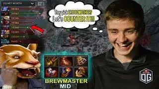 DON'T PICK BROODMOTHER VS N0TAIL BREWMASTER MID - SAD FOR THIS SPAMMER BROOD - DOTA 2 DOTA 2