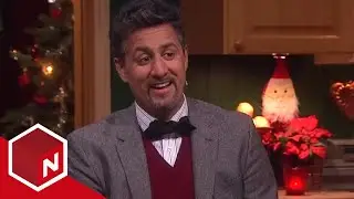 Abid Raja og Asbjørn diskuterer marsipangriser | Asbjørns julekalender | discovery+ Norge