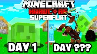100 Days Hardcore in a SUPERFLAT world As a SLIME to Beat Minecraft