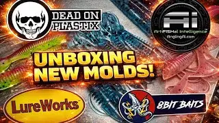 New molds 🔥 @AnglingAi @8bitBaits  @baitchuckin @deadonplastixllc527 @LureWorksCo #unboxing #custom 
