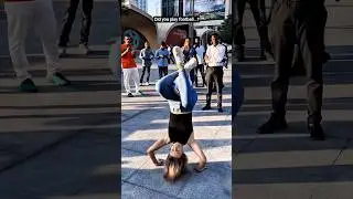 Amazing Skills ⚽🔥 || Public Place Football Match⚽💪 #girlplaysfootball#publicplace#footballshorts