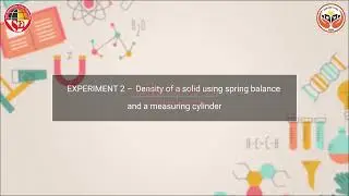Determine density of solid using spring balance, measuring cylinder | Experiment | Physics class 9th
