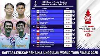 DAFTAR LENGKAP PEMAIN & UNGGULAN WORLD TOUR FINALS 2025. INDONESIA 5 WAKIL #bwfworldtourfinals2025