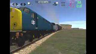 an ex up Challenger pulling Jackson lines super tour train