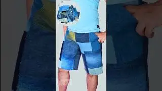DIY Patchwork Shorts from Scrap Fabric Miarti🪡🧵✂️ ✌️