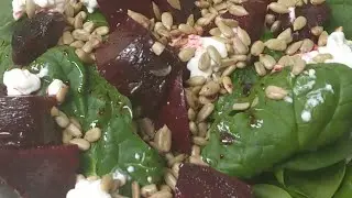 Delicious Roasted Beet Salad with Cottage Cheese