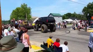 suburban burnout, with combine tires; huge mudder