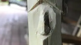 CARVING A FACE IN MY WALKING STICK