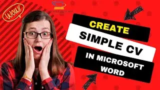 Creating CV in MS Word Simple CV | How to create Resume in MS Word | Learn Microsoft Word Tutorial 7