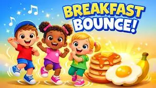 Breakfast Bounce Song 🥞 | Fun Morning Dance Song for Kids #nurseryrhymes #kids