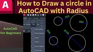 Как нарисовать окружность в AutoCAD с радиусом | Просто для начинающих