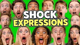 Realistic Surprise & Shock Face Reaction 😲 | Green Screen Cinematic Expression Video