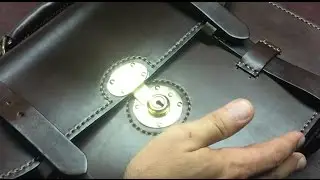 Opening and Locking a Classic Brass English Tube Briefcase Lock