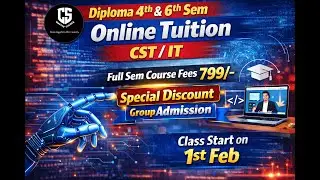 Diploma CST 4th & 6th Sem Online Tuition _ Group Admission Special Offer _Class Start on 1st Feb#cst
