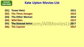 Kate Upton Movies List