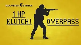 Close call on Overpass, CSGO 1HP Clutch!