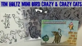 Tim Holtz MINI Bird Crazy and things & Cat Crazy Stamps (stampers anonymous)| I'm A Cool Mom
