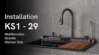 AER KS1-29 Installation Tutorial | Multifunction Granite Kitchen Sink